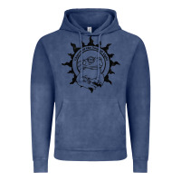 Vintage Denim Authentic Church Of The Toad Of Light Psychedlic Frog Licking (Distres Vintage Hoodie - DesignPulse