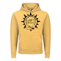 Vintage Mustard Authentic Church Of The Toad Of Light Psychedlic Frog Licking (Distres Vintage Hoodie - DesignPulse