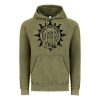 Vintage Olive Authentic Church Of The Toad Of Light Psychedlic Frog Licking (Distres Vintage Hoodie - DesignPulse