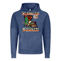 Vintage Denim christmas in louisiana Vintage Hoodie - CowGirlArtShop
