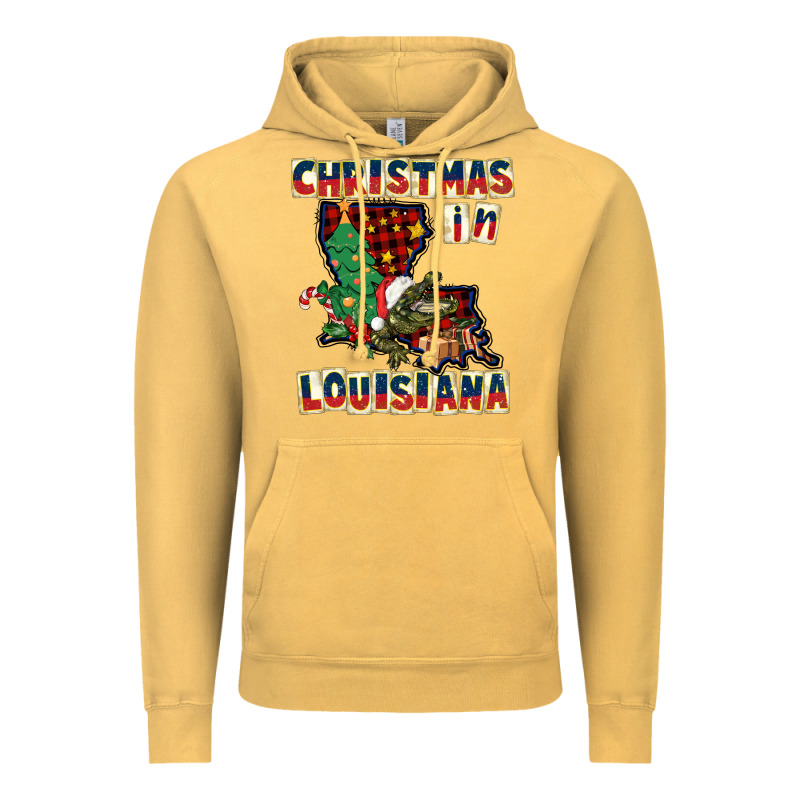 Christmas In Louisiana Vintage Hoodie by CowGirlArtShop | Teevron