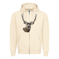 Sandshell Mule Buck Deer Head Zipper Hoodie - LillyAllenDesigns