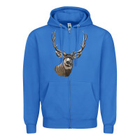 True Royal Mule Buck Deer Head Zipper Hoodie - LillyAllenDesigns