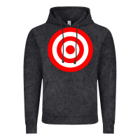Vintage Black bullseye target red & white rings target Vintage Hoodie - DesignPulse