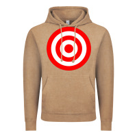 Vintage Coffee bullseye target red & white rings target Vintage Hoodie - DesignPulse