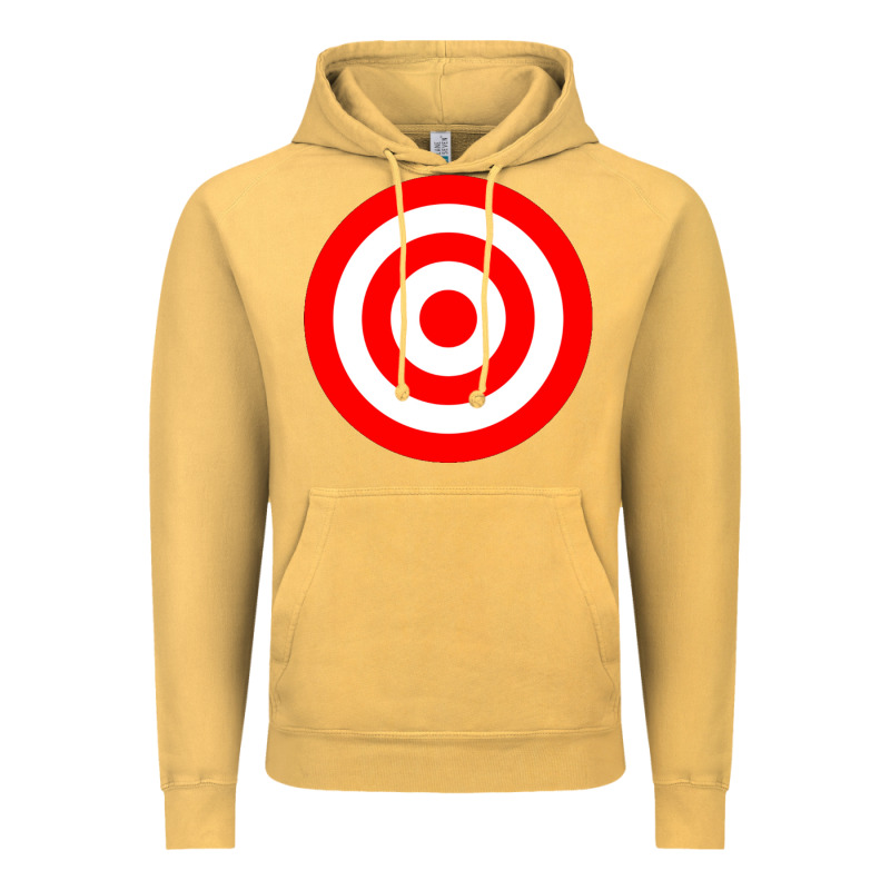 Bullseye Target Red & White Rings Target Vintage Hoodie by DesignPulse | Teevron