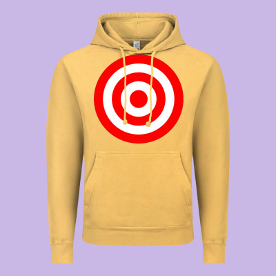 Bullseye Target Red & White Rings Target Vintage Hoodie Designed By Designpulse