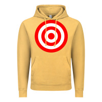 Vintage Mustard bullseye target red & white rings target Vintage Hoodie - DesignPulse