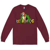Burgundy lucky dog St. Patrick's Long Sleeve Tee - HowdyJamesFarm