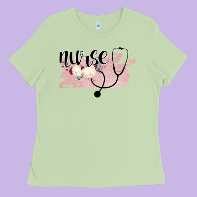Nurse Floral Ladies Tee Designed By Bettercallsaul