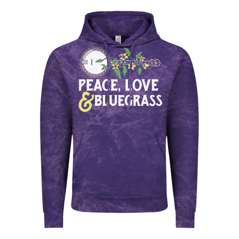 Peace , Love & Bluegrass   Banjo Nature Vines Illu Vintage Hoodie by DesignPulse | Teevron