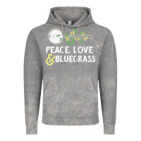 Cloud Rock peace , love & bluegrass   banjo nature vines illu Vintage Hoodie - DesignPulse