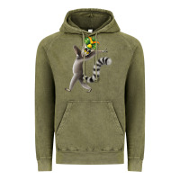 Vintage Olive All Hail King Julien Vintage Hoodie - DesignPulse