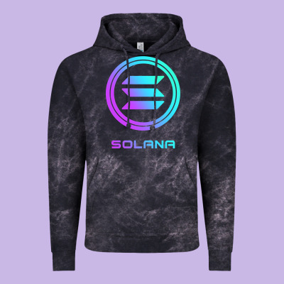 Solana Crypto Sol Coin Blockchain Decentralized Application Long Sleev Vintage Hoodie Designed By Designpulse