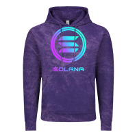 Cloud Purple solana crypto sol coin blockchain decentralized application long sleev Vintage Hoodie - DesignPulse