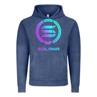Vintage Denim solana crypto sol coin blockchain decentralized application long sleev Vintage Hoodie - DesignPulse