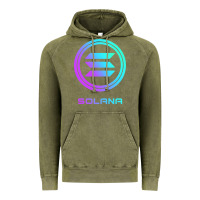 Vintage Olive solana crypto sol coin blockchain decentralized application long sleev Vintage Hoodie - DesignPulse