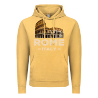 Vintage Mustard Cool Vintage Roma Italia Colosseum Souvenirs, Rome Italy Pullover Hood Vintage Hoodie - DesignPulse