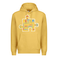 Antique Gold Autism Puzzle Piece Words Autistic Premium Hoodie - CowhideDigitalArt