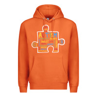 Carrot Autism Puzzle Piece Words Autistic Premium Hoodie - CowhideDigitalArt
