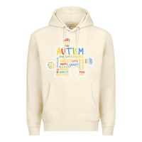 Sandshell Autism Puzzle Piece Words Autistic Premium Hoodie - CowhideDigitalArt