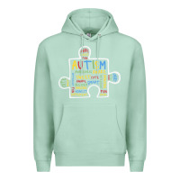 Seafoam Autism Puzzle Piece Words Autistic Premium Hoodie - CowhideDigitalArt
