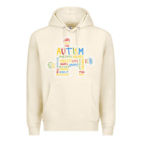 Tofu Autism Puzzle Piece Words Autistic Premium Hoodie - CowhideDigitalArt