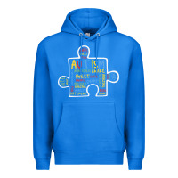 True Royal Autism Puzzle Piece Words Autistic Premium Hoodie - CowhideDigitalArt