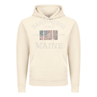 Vintage Artic Bar Harbor Maine USA American Flag Established ME Vintage Vintage Hoodie - PixelWave