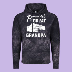Promoted To Great Grandpa Vintage Hoodie Designed By Pixelwave