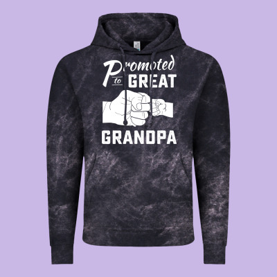 Promoted To Great Grandpa Vintage Hoodie Designed By Pixelwave