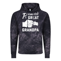 Cloud Black Promoted to Great Grandpa Vintage Hoodie - PixelWave
