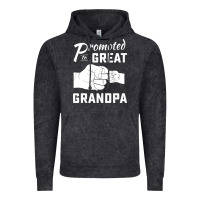 Vintage Black Promoted to Great Grandpa Vintage Hoodie - PixelWave
