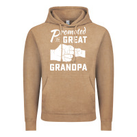 Vintage Coffee Promoted to Great Grandpa Vintage Hoodie - PixelWave