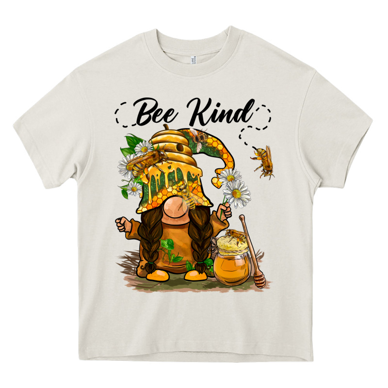 Bee Kind Gnome Heavy Core Tee by BarkalooDesign | Teevron
