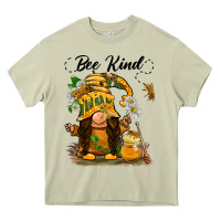 Mossy bee kind gnome Heavy Core Tee - BarkalooDesign