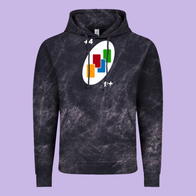 Uno Card Game Draw Four Vintage Hoodie Designed By Pixelwave