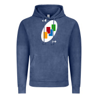 Vintage Denim Uno Card Game Draw Four Vintage Hoodie - PixelWave