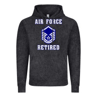 Vintage Black military master sergeant air force retired t shirt Vintage Hoodie - PixelWave