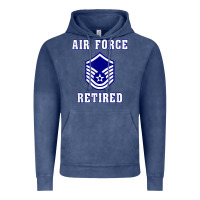 Vintage Denim military master sergeant air force retired t shirt Vintage Hoodie - PixelWave