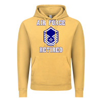 Vintage Mustard military master sergeant air force retired t shirt Vintage Hoodie - PixelWave