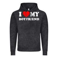 Vintage Black I Love My Boyfriend T-Shirt Vintage Hoodie - PixelWave
