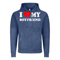 Vintage Denim I Love My Boyfriend T-Shirt Vintage Hoodie - PixelWave
