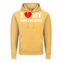 Vintage Mustard I Love My Boyfriend T-Shirt Vintage Hoodie - PixelWave