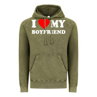 Vintage Olive I Love My Boyfriend T-Shirt Vintage Hoodie - PixelWave