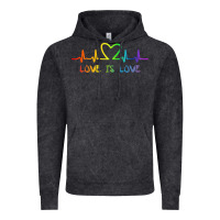 Vintage Black LGBT Love Rainbow Heartbeat Vintage Hoodie - PixelWave