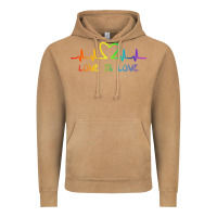 Vintage Camel LGBT Love Rainbow Heartbeat Vintage Hoodie - PixelWave