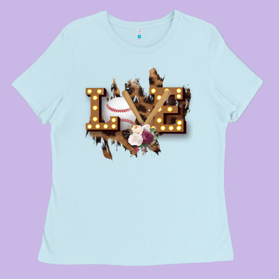 Love Softball Ladies Tee Designed By Bettercallsaul