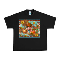 Black Fall heifer cow Urban Heavy Tee - RanaPortraitStore