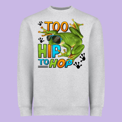 Too Hip To Hop Frog Heavyweight Sweatshirt Designed By Lillyallendesigns